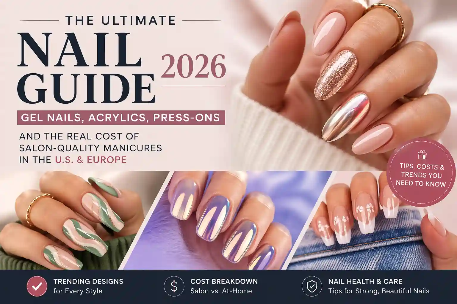 The Ultimate 2026 Nail Guide: Gel Nails, Acrylics, Press-Ons, and the Real Cost of Salon-Quality Manicures in the U.S. and Europe